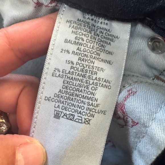 True Religion Billie Mid Rise Women Dark Blue Straight Leg Jeans SZ 31 - Picture 7 of 12